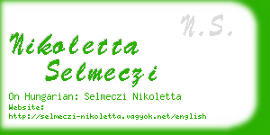 nikoletta selmeczi business card